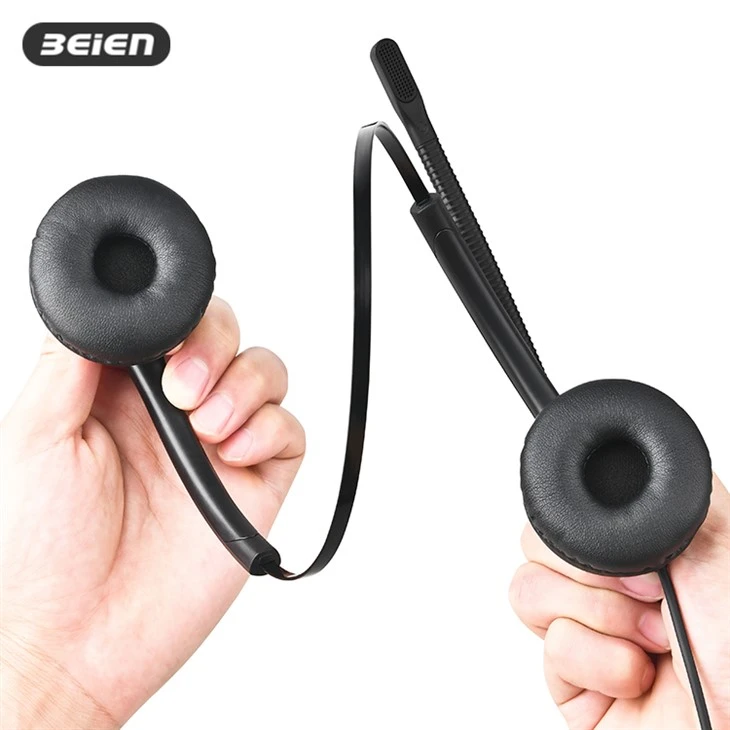 Binaural RJ9 Telephone Headset