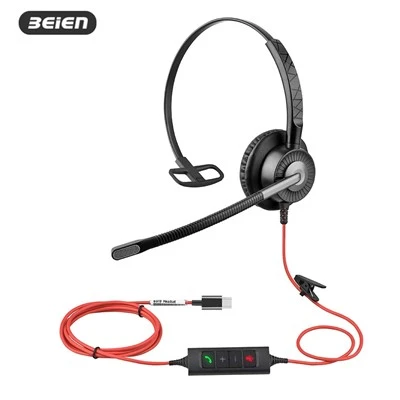 USB-C-Headset mit Mikrofon mit Geräuschunterdrückung